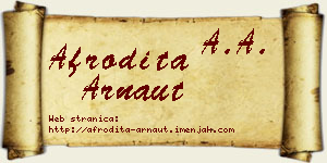 Afrodita Arnaut vizit kartica